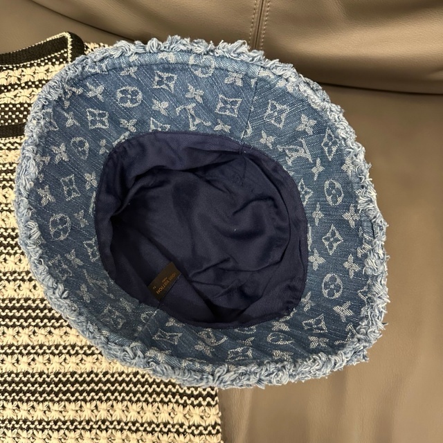 Cherry Embroidery Denim Bucket Hats