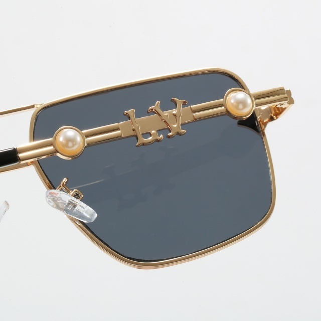 Luxury Fashion Large Metal Frame Glasses