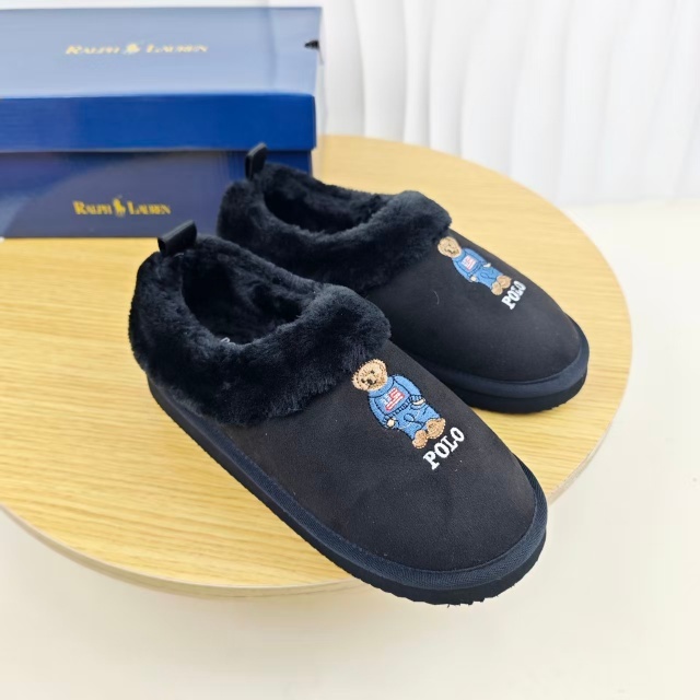 Fashion Embroidery Luxury Men Furry Shoes