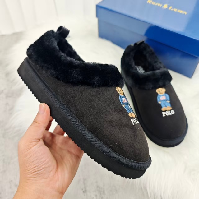 Fashion Embroidery Luxury Men Furry Shoes