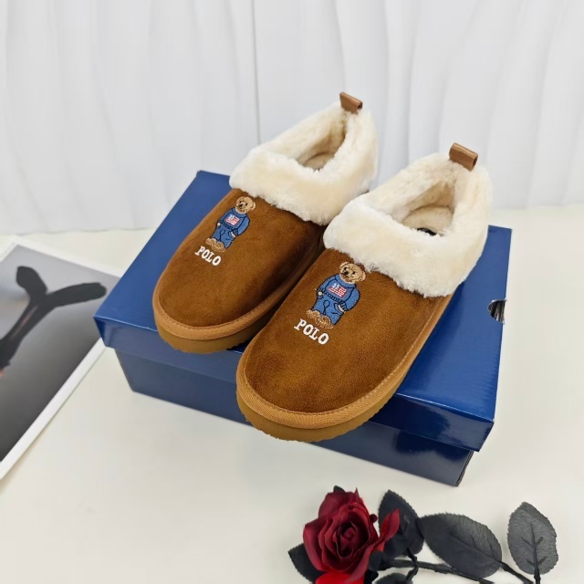 Fashion Embroidery Luxury Men Furry Shoes