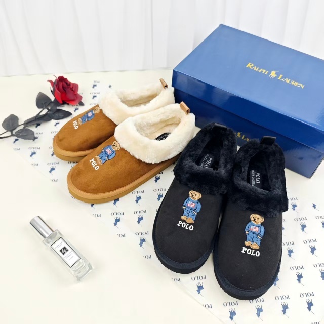 Fashion Embroidery Luxury Men Furry Shoes