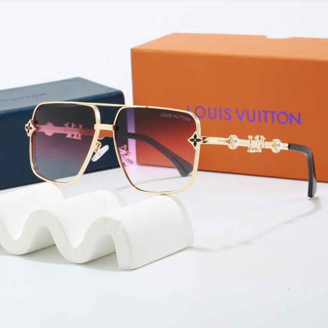 Luxury Fashion Large Metal Frame Glasses