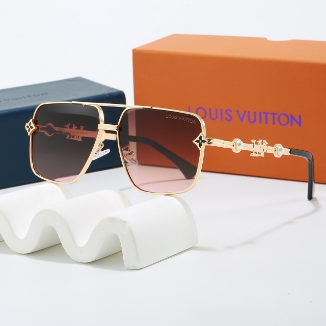 Luxury Fashion Large Metal Frame Glasses