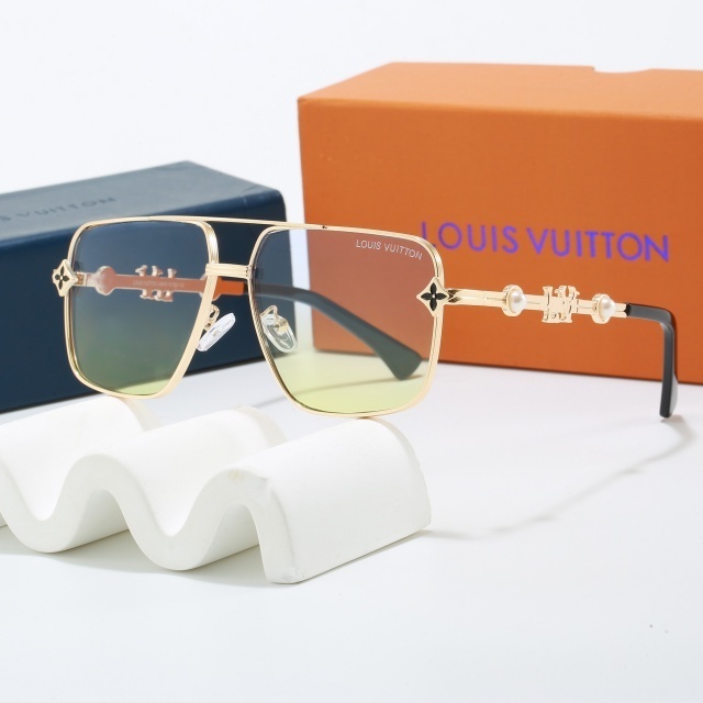 Luxury Fashion Large Metal Frame Glasses