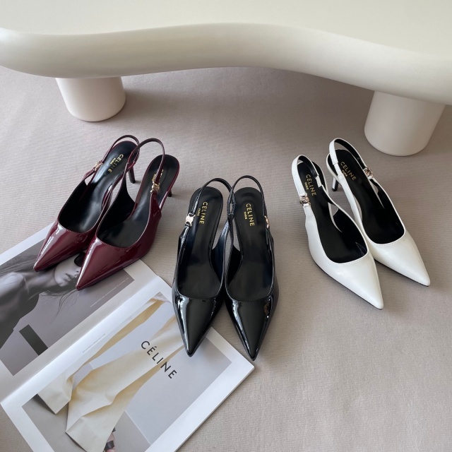 Pointed Toe Leather Fashion High Heeled Sandals