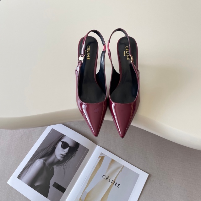 Pointed Toe Leather Fashion High Heeled Sandals