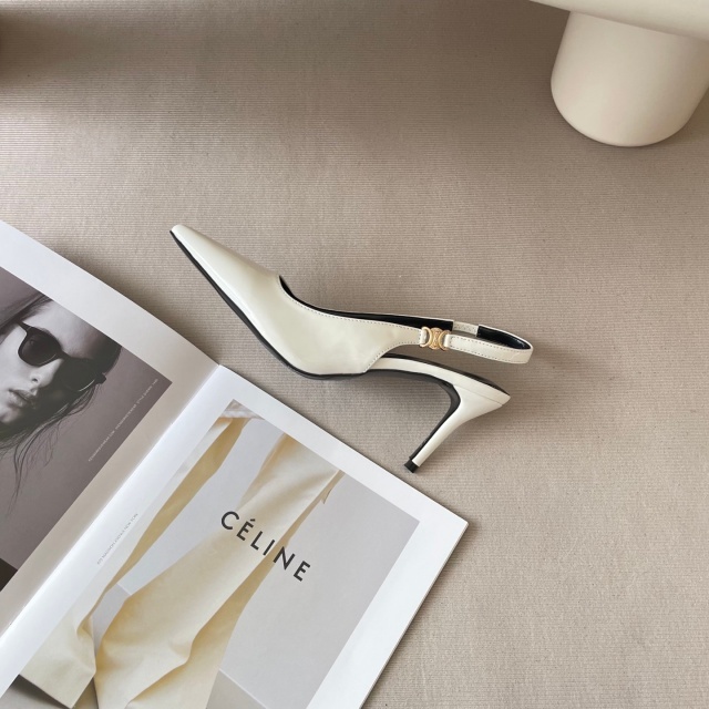 Pointed Toe Leather Fashion High Heeled Sandals