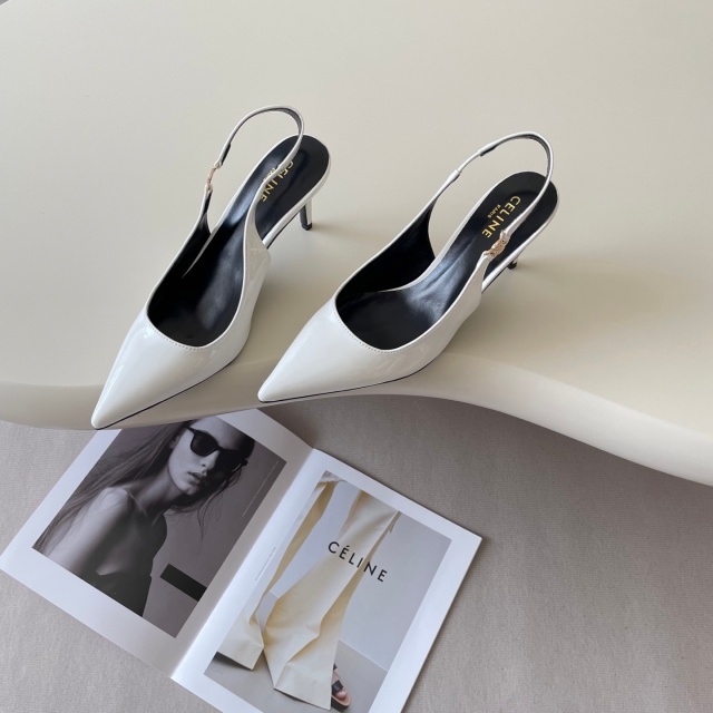 Pointed Toe Leather Fashion High Heeled Sandals