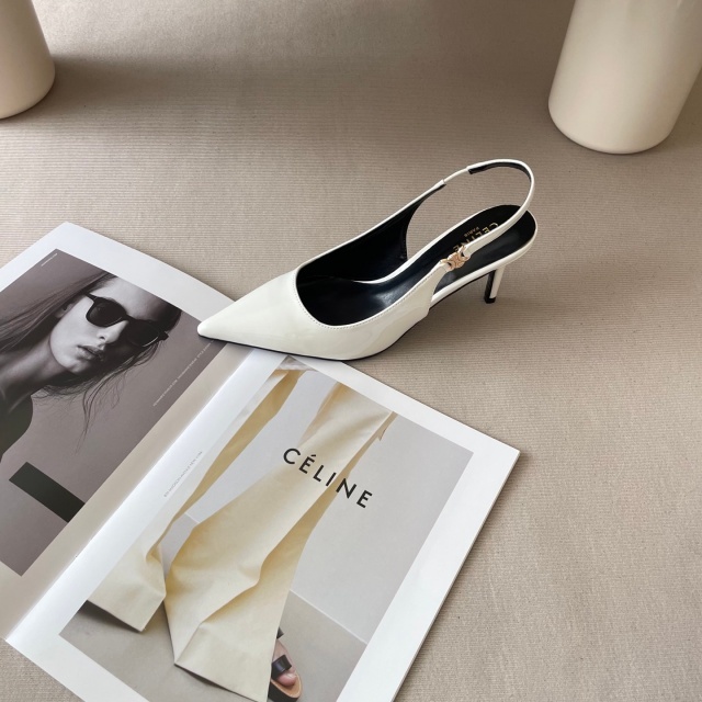 Pointed Toe Leather Fashion High Heeled Sandals