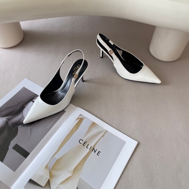Pointed Toe Leather Fashion High Heeled Sandals