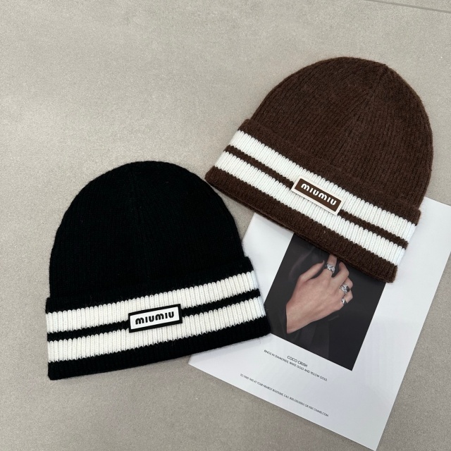 Color Block Knit Winter Hats