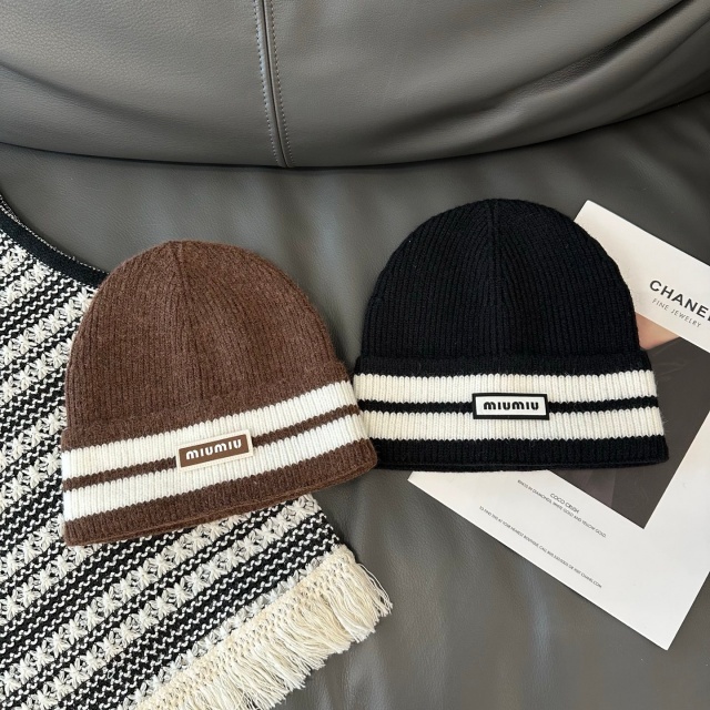 Color Block Knit Winter Hats
