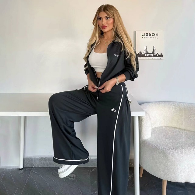 Fashion Embroidery Fall Casual Tracksuit Set