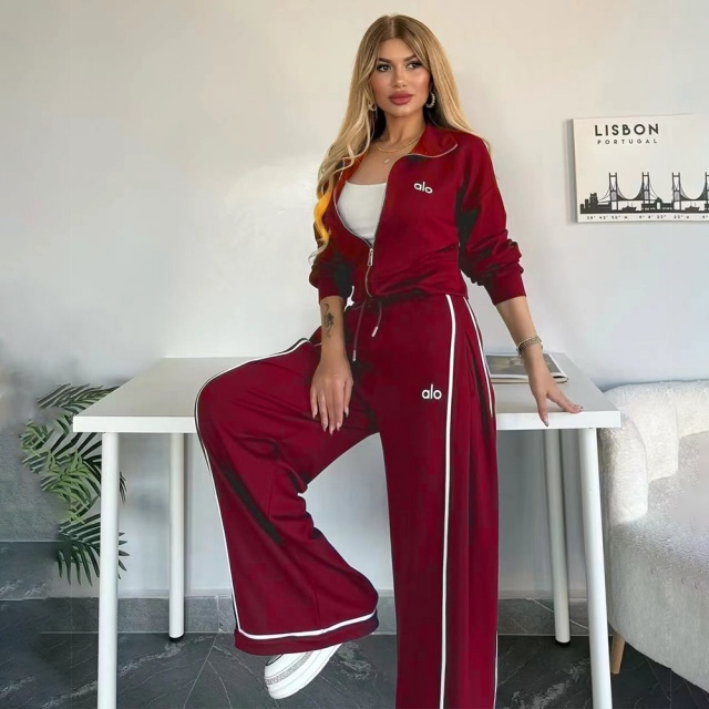Fashion Embroidery Fall Casual Tracksuit Set