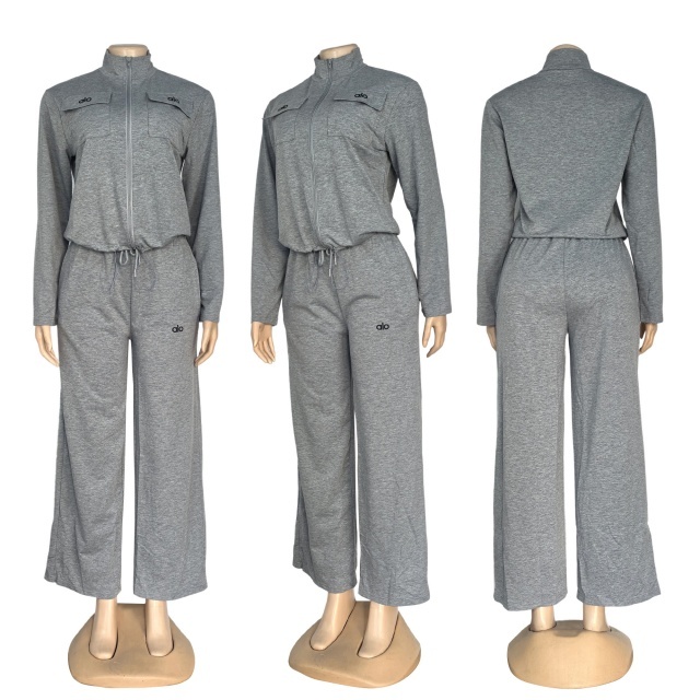 Fashion Embroidery Zipper Tracksuit Set