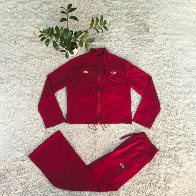 Fashion Embroidery Zipper Tracksuit Set