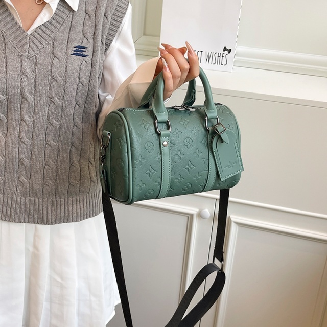 Leather Embossing Fashion Crossbody Boston Bags