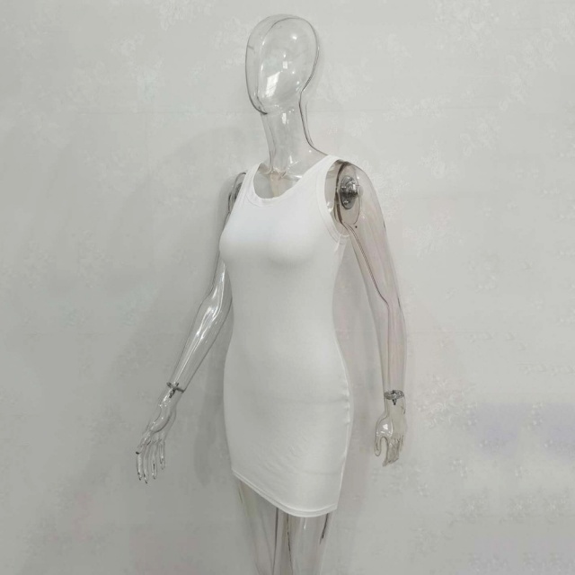 Basic Style Knitting Tank Bodycon Dress