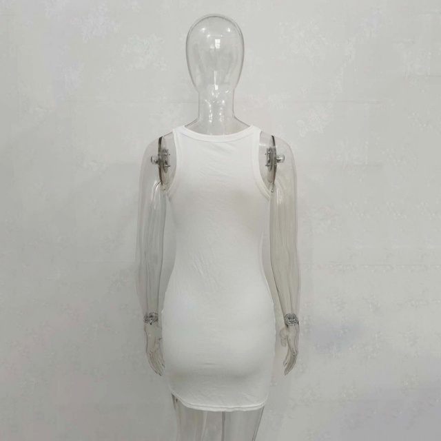 Basic Style Knitting Tank Bodycon Dress
