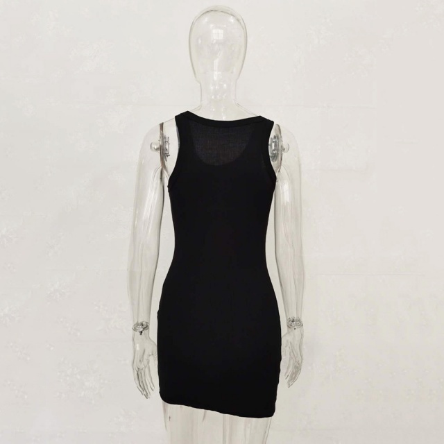 Basic Style Knitting Tank Bodycon Dress