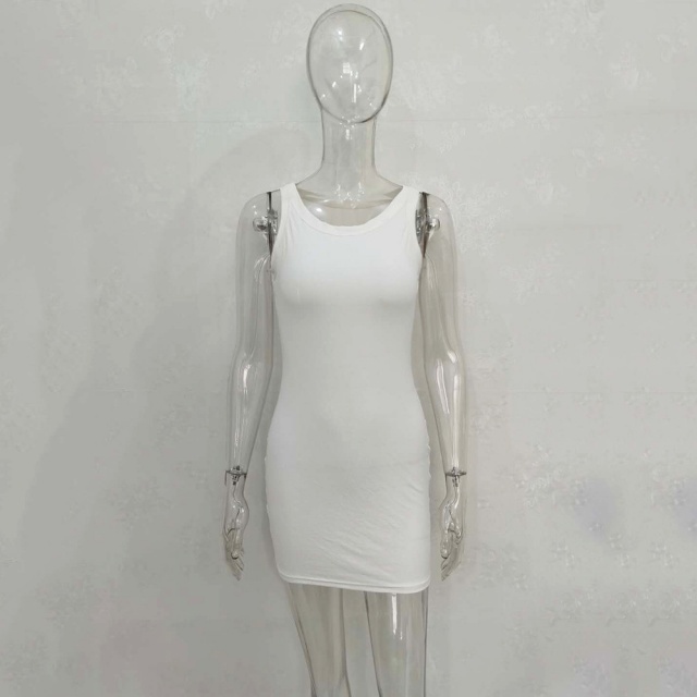 Basic Style Knitting Tank Bodycon Dress
