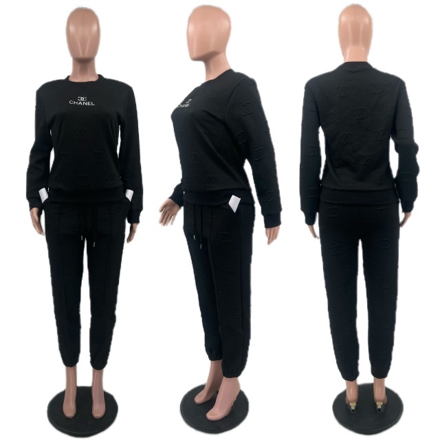 Fashion Embroidery Jacquard Women Casual Tracksuit