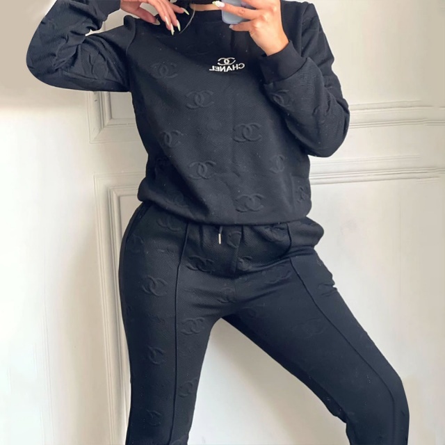Fashion Embroidery Jacquard Women Casual Tracksuit