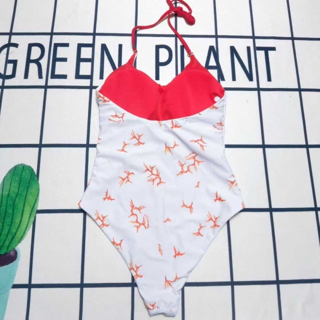 Fashion Printed Halter Women Swimsuit