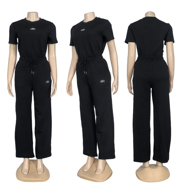 Jacquard Short Sleeve Casual Tracksuit Set