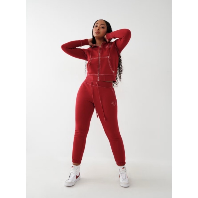 Vintage Style Hooded Zipper Up Hoodies Pant Set