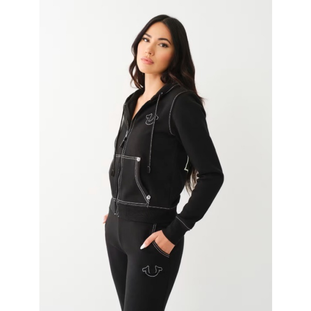Vintage Style Hooded Zipper Up Hoodies Pant Set