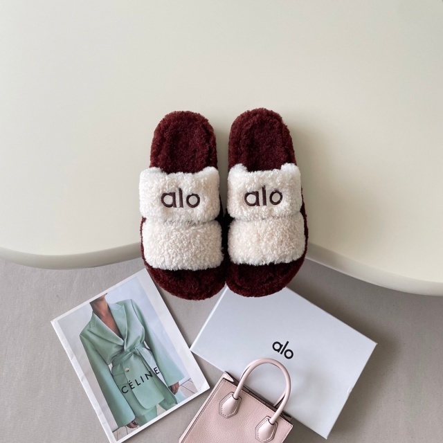 Fashion Color Block Winter Furry Shoes