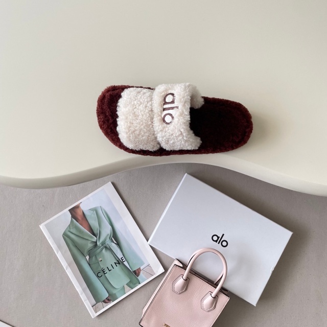 Fashion Color Block Winter Furry Shoes
