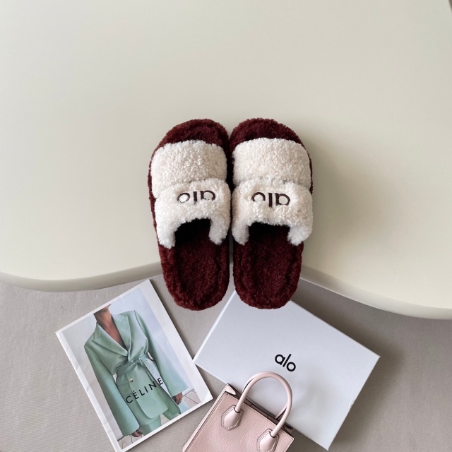 Fashion Color Block Winter Furry Shoes