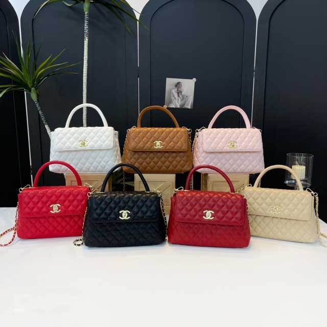 Metal Logo Fashion Leather Crossbody Handbags