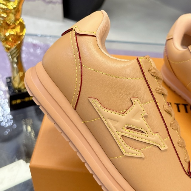 Fashion Thick-Soled Leather Lace-Up Casual Sneakers