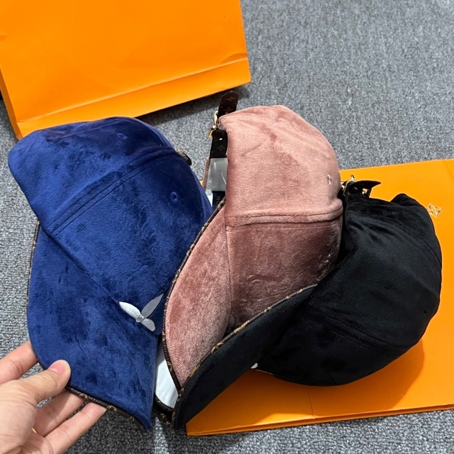 Embroidery Fashion Velvet Baseball Caps