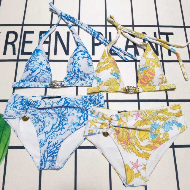Luxury Fashion Printed Halter Bikini Set