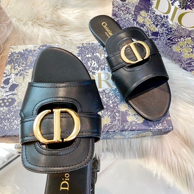 Leather Fashion Women Casual Flat Slides