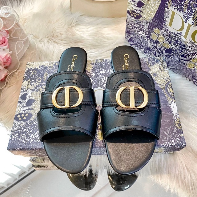 Leather Fashion Women Casual Flat Slides