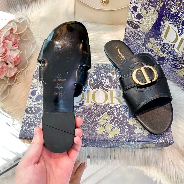 Leather Fashion Women Casual Flat Slides
