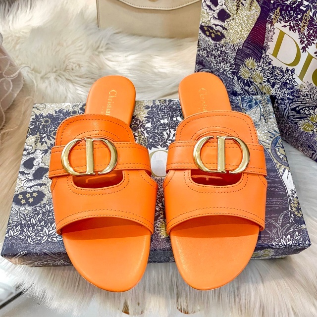 Leather Fashion Women Casual Flat Slides