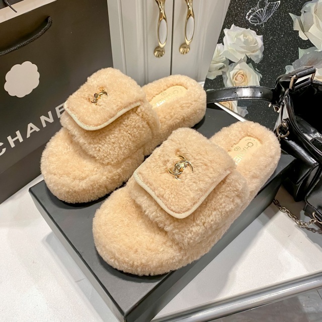 Thick-Soled Luxury Fashion Winter Slides