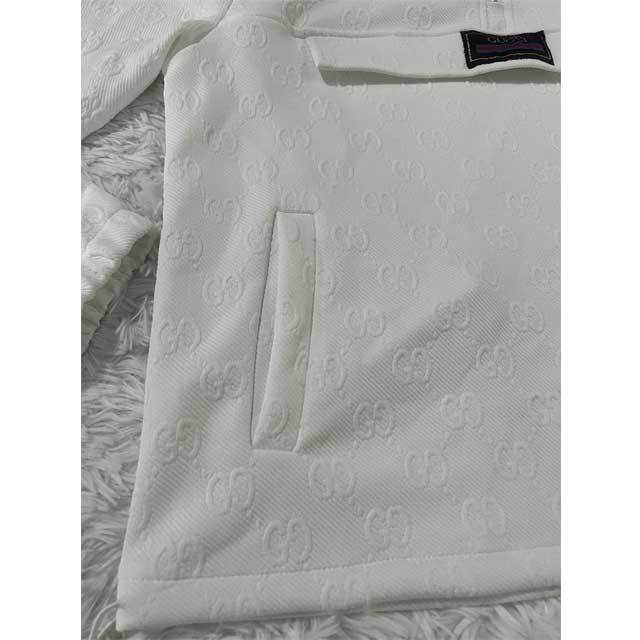 Fashion Embossing Hooded Top Casual Tracksuit Set