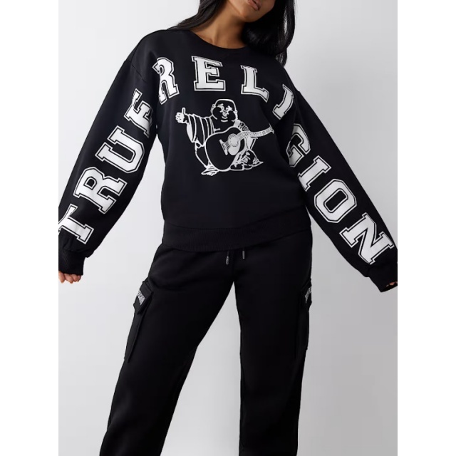 Casual O Neck Long Sleeve Printed Hoodies Top