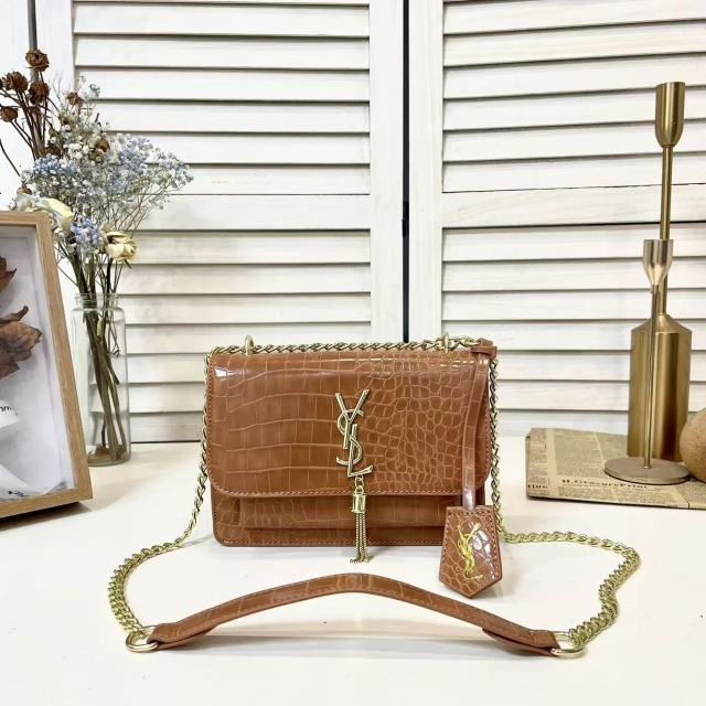 Crocodile Leather Fashion Women Messenger Bags
