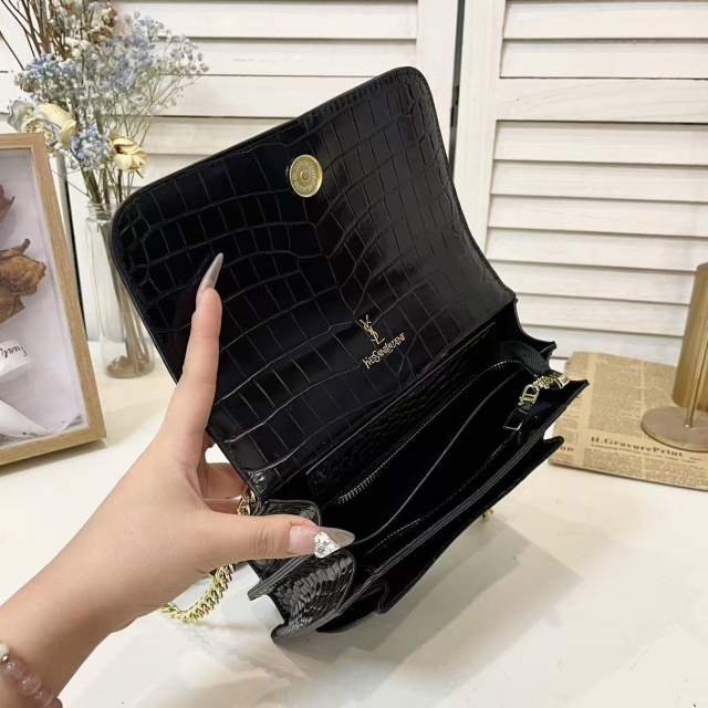 Crocodile Leather Fashion Women Messenger Bags