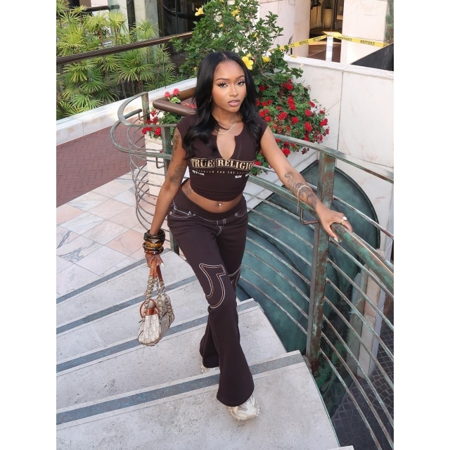 Letters Printed Slim Fit Crop Top