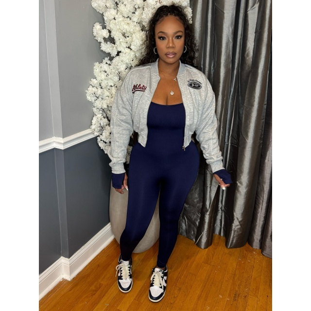 Casual Style Embroidery Zipper Up Baseball Jacket